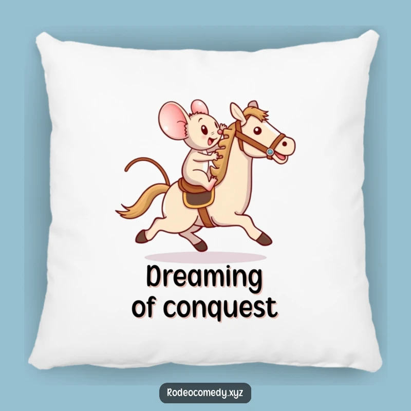 Funny Mouse Toy Horse Pillow: Brave Rider's Triumph - Cozy Gift