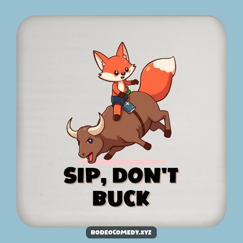 Sip with Sass: Funny Fox Coaster, A Charming Funny Gift