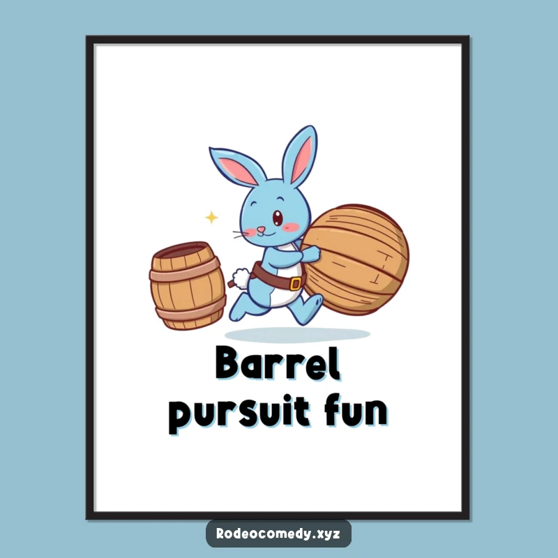 Hang Up the Fun: Funny Bunny Poster, Unique Funny Gift