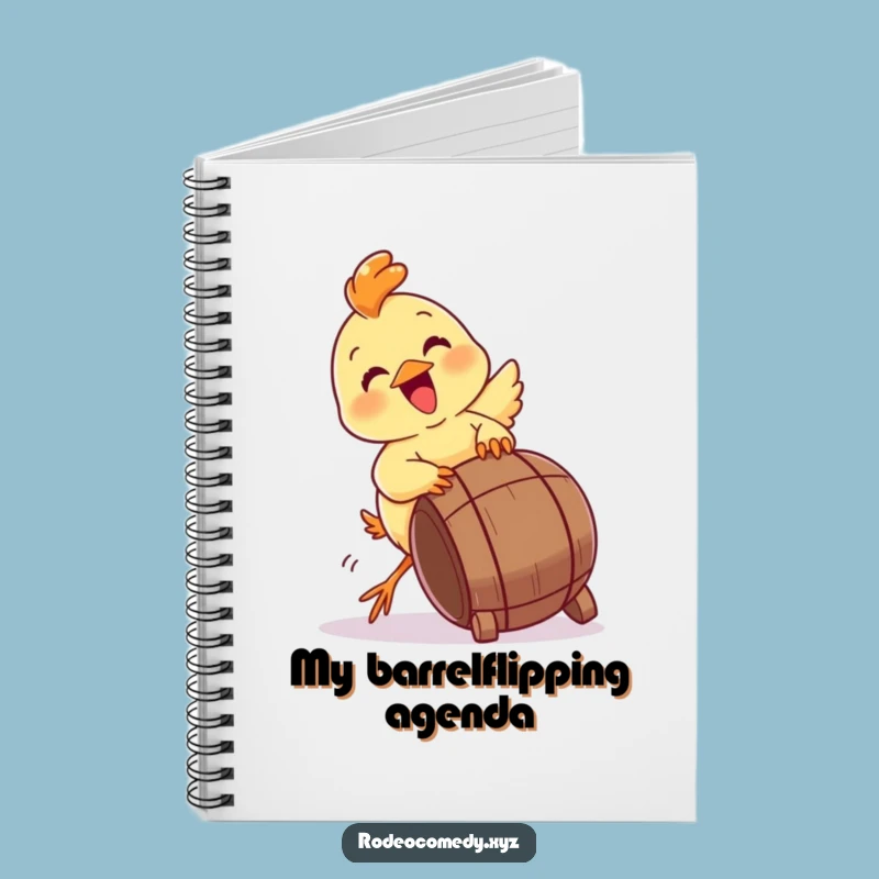 Funny Chick Tipping Barrel Notebook - Hilarious Journal for Energetic Ideas